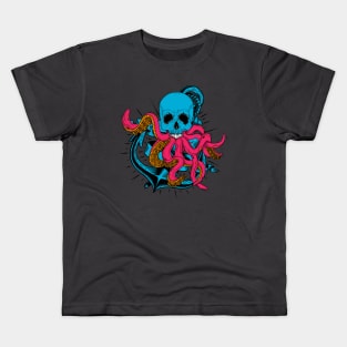 Skull Octopus Pirate Kids T-Shirt